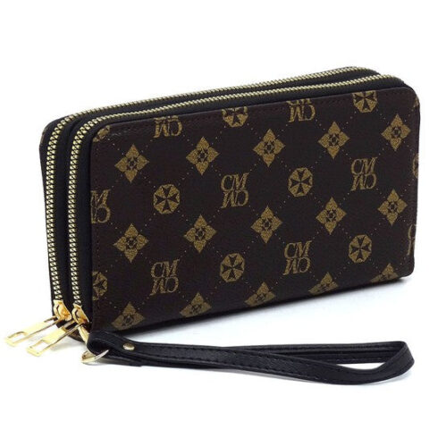 CM Monogram Zip Around Clutch Wallet Wristlet